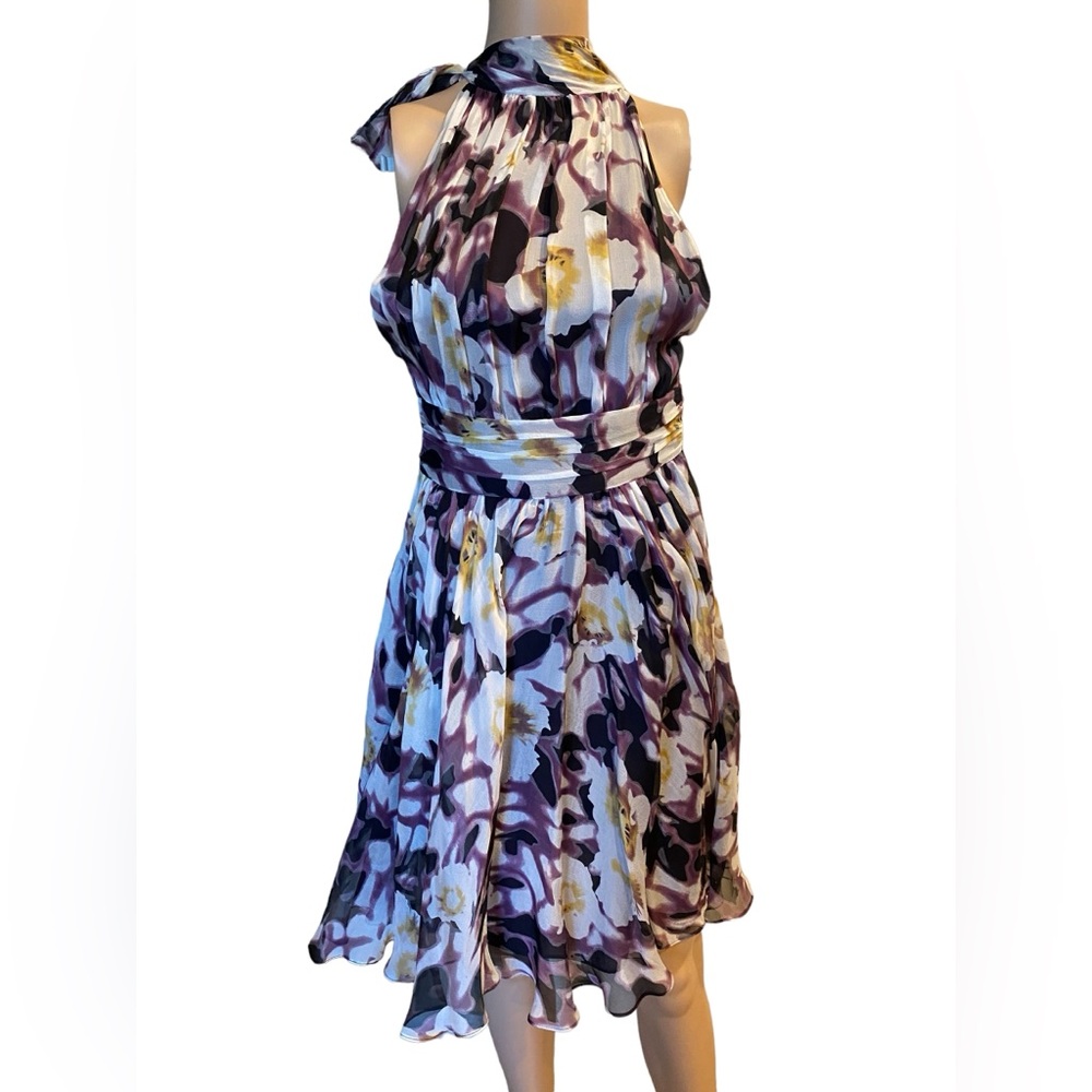 Milly of New York Vintage Silk Halter Tie Sleeveless Dress Size 8